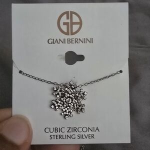 Giani Bernini Silver Snowflake Necklace